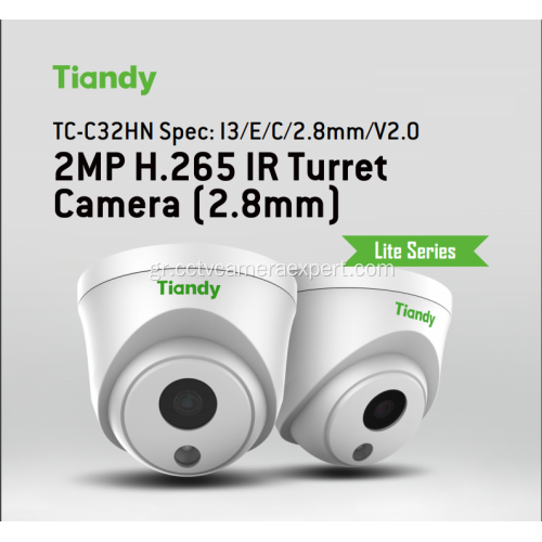 Tiandy 2MP H.265 IR κάμερα πυργίσκου 2.8mm TC-C32HN2.0